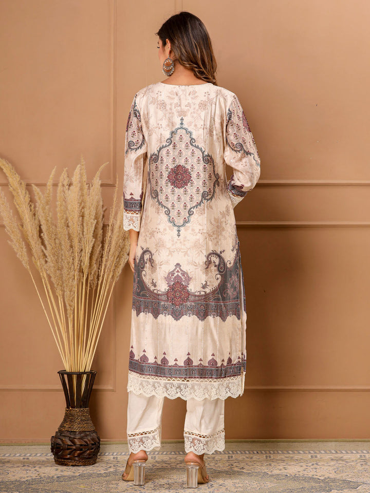Printed Cotton Suit Set With Dupatta