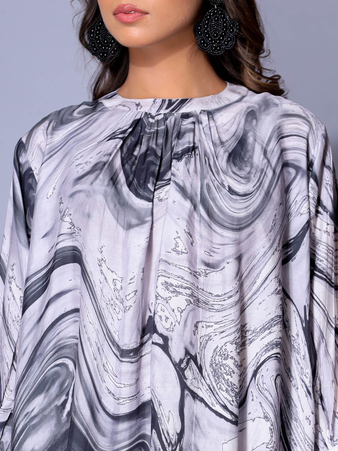 Floral Printed Muslin Kurta With Palazzo