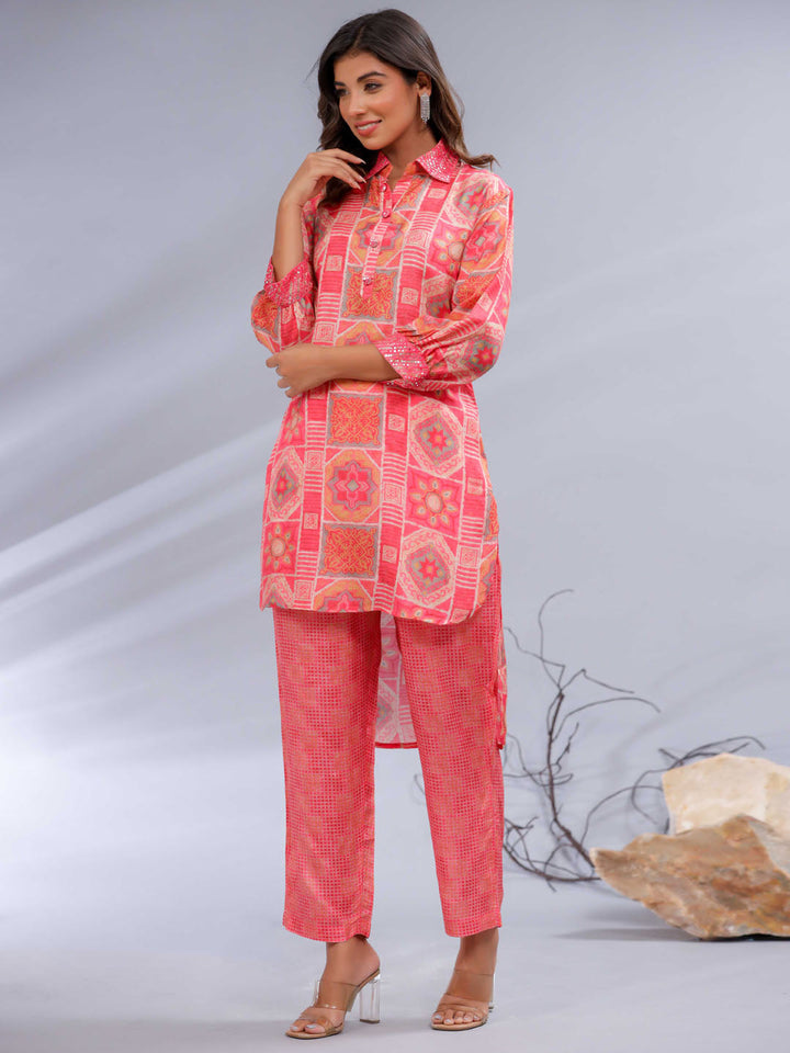 Printed Muslin Kurta Set