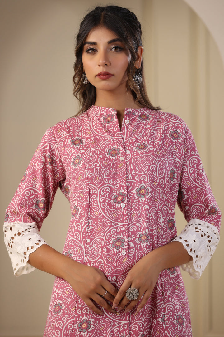 Floral Printed Cotton Kurta