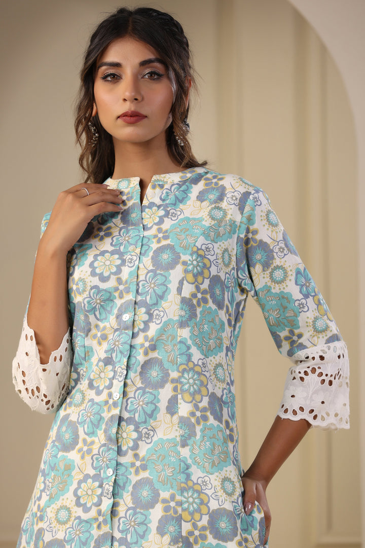 Floral Printed Cotton Kurta