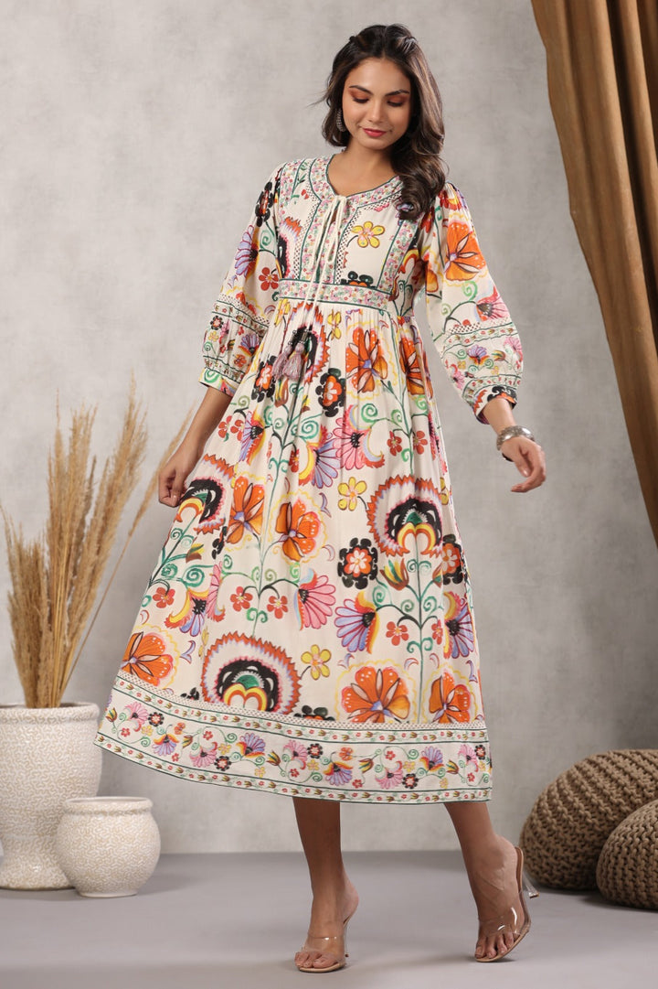 Floral Printed Cotton Dress