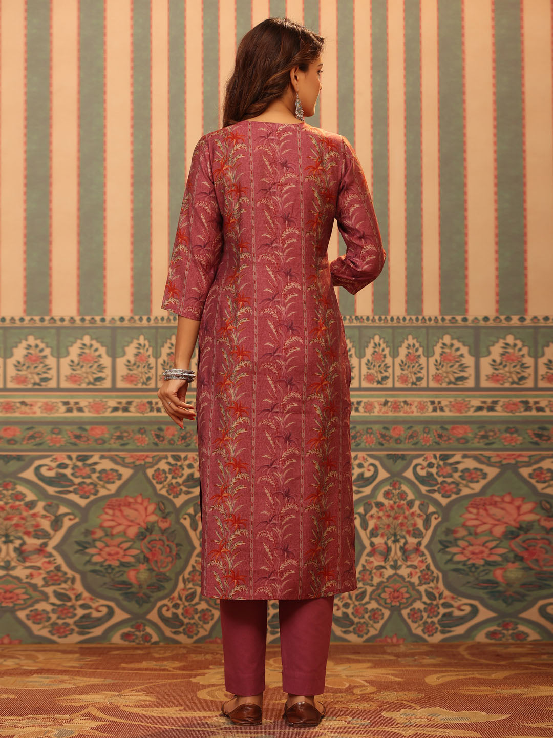 Printed Muslin Kurta With Pants
