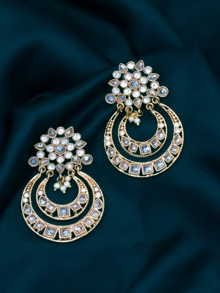 Golden Chandbali Earrings