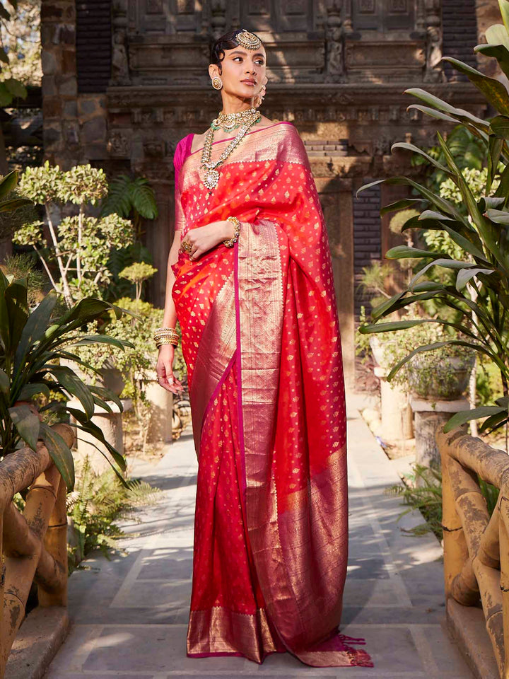 Zari Booti Handloom Woven Saree