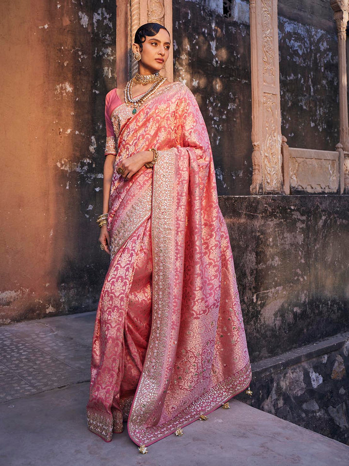 Gota Embroidered Handloom Saree