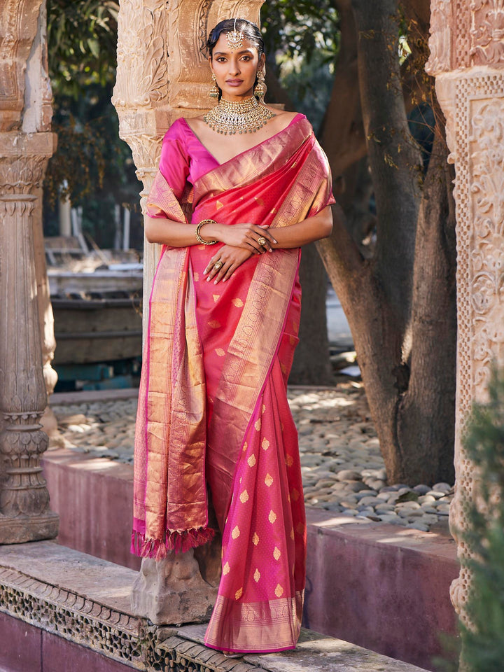 Zari Booti Handloom Woven Saree