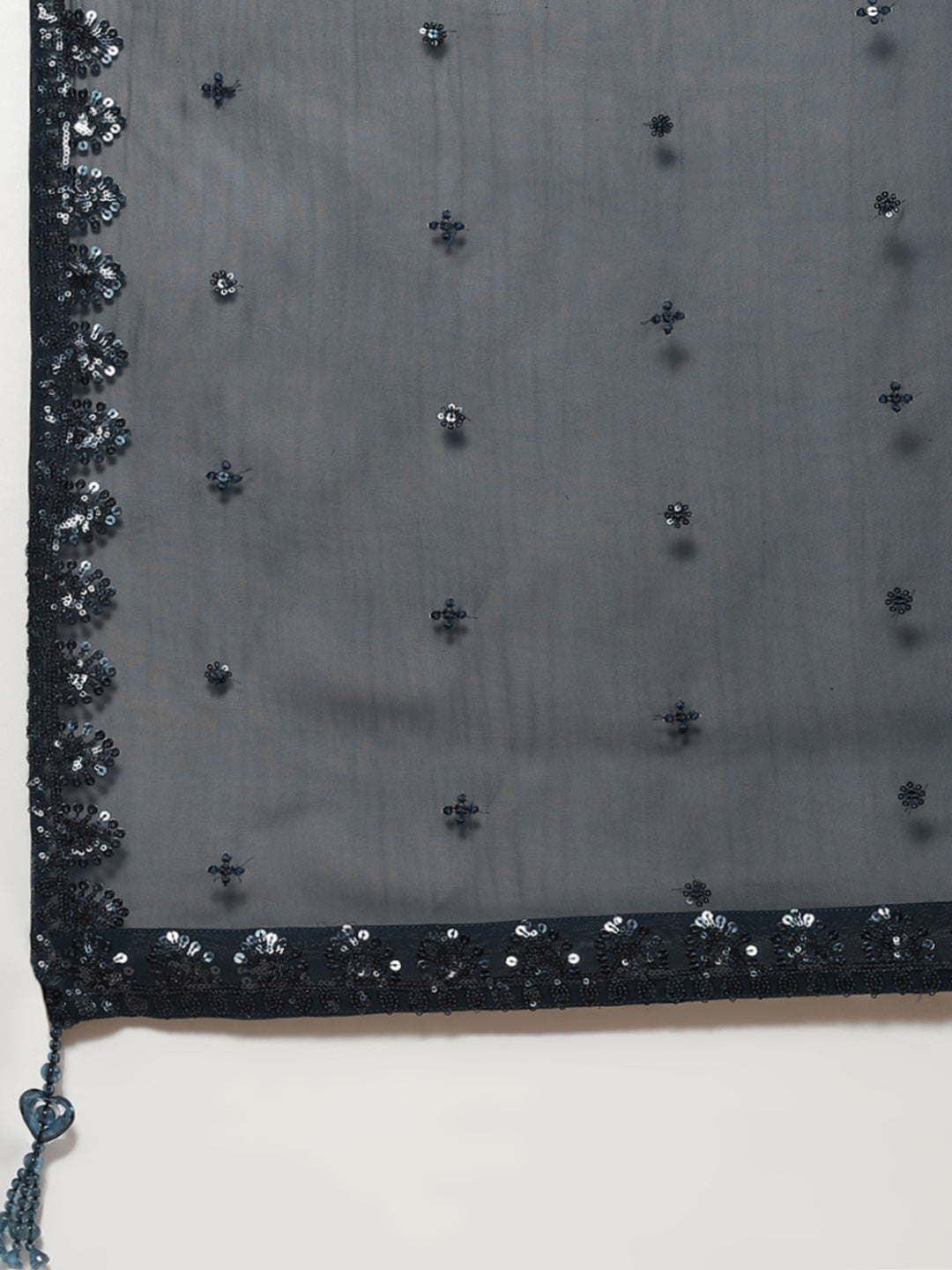 Sequin Resham Embroidered Georgette Choli With Lehenga &amp; Dupatta