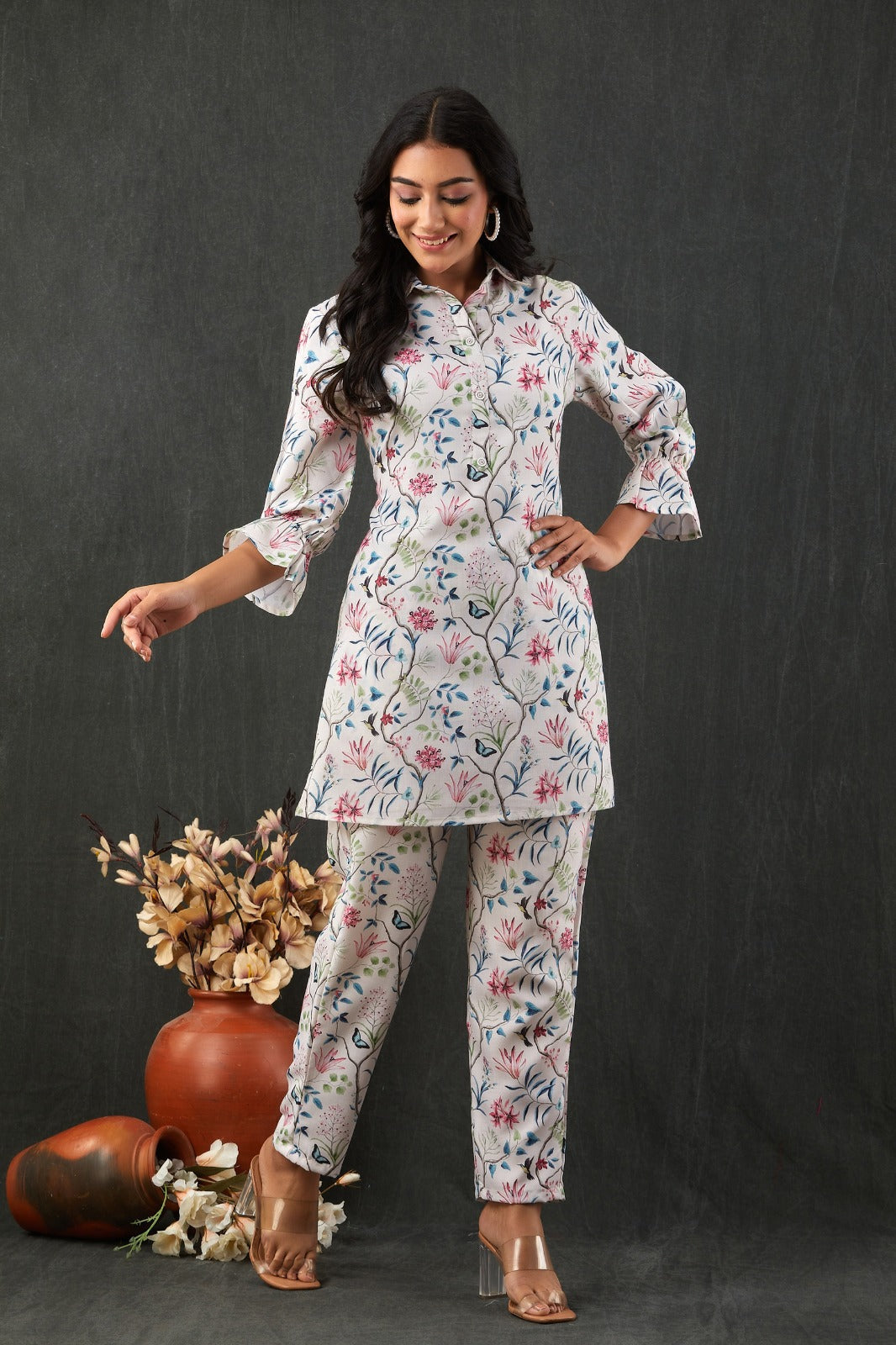 Printed Cotton Kurti With Pants