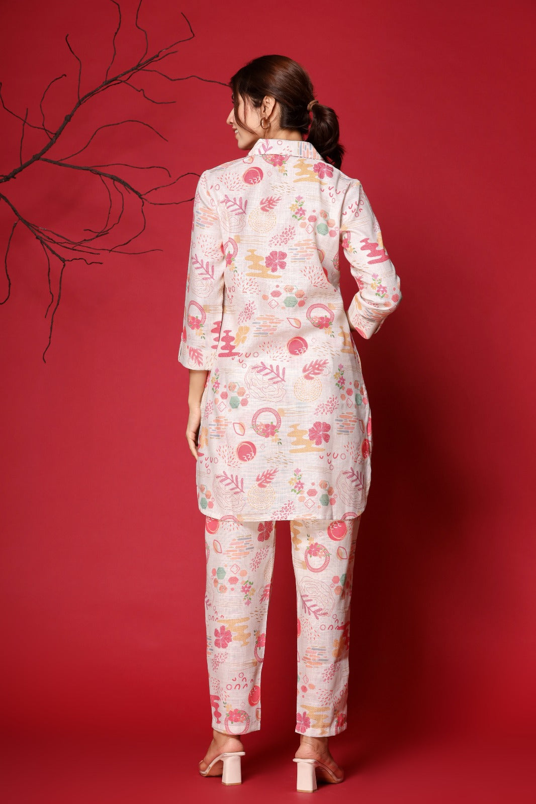 Printed Cotton Kurti With Pants