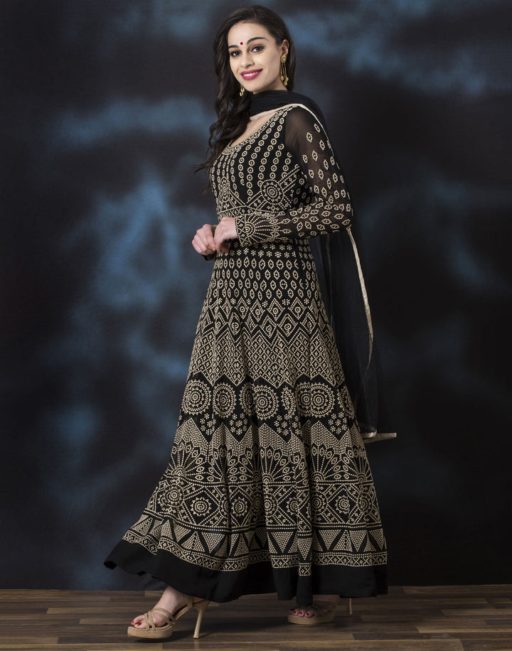 Anarkali Georgette Salwaar Kameez Stitched Suit -1