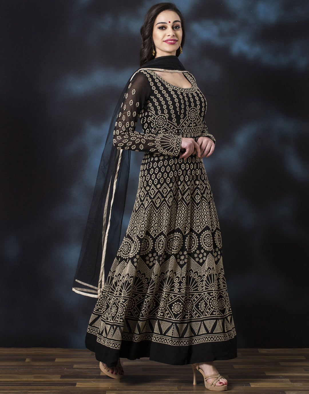 Anarkali Georgette Salwaar Kameez Stitched Suit -1