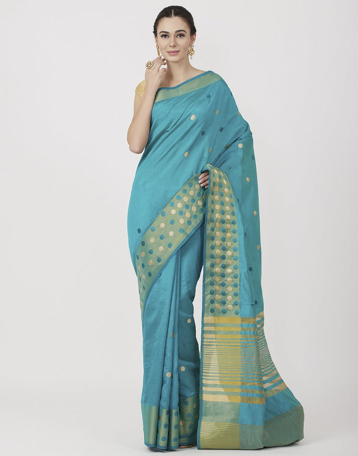 Mustard Art Handloom Woven Saree
