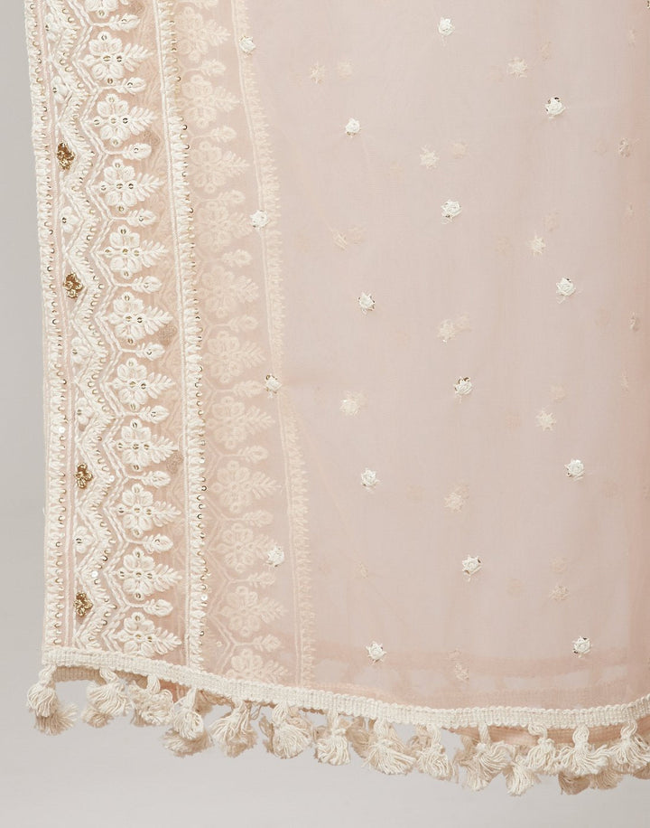 MBZ Meena Bazaar-Pink Net Salwar Kameez