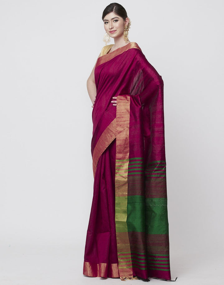 Green Handloom Woven Saree