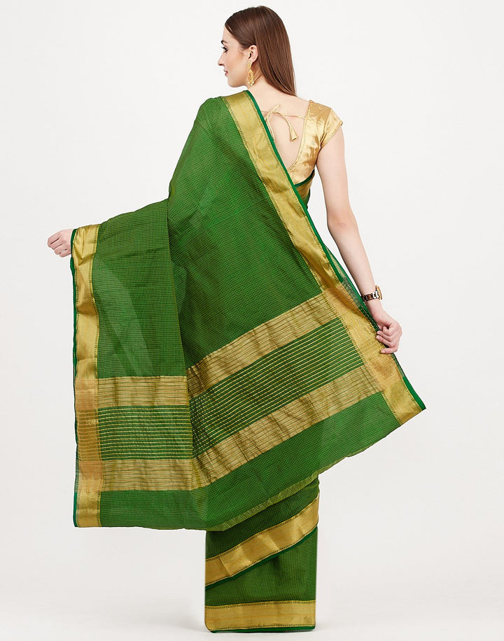 Green Art Handloom Woven Saree