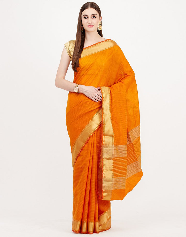 Mustard Art Handloom Woven Saree