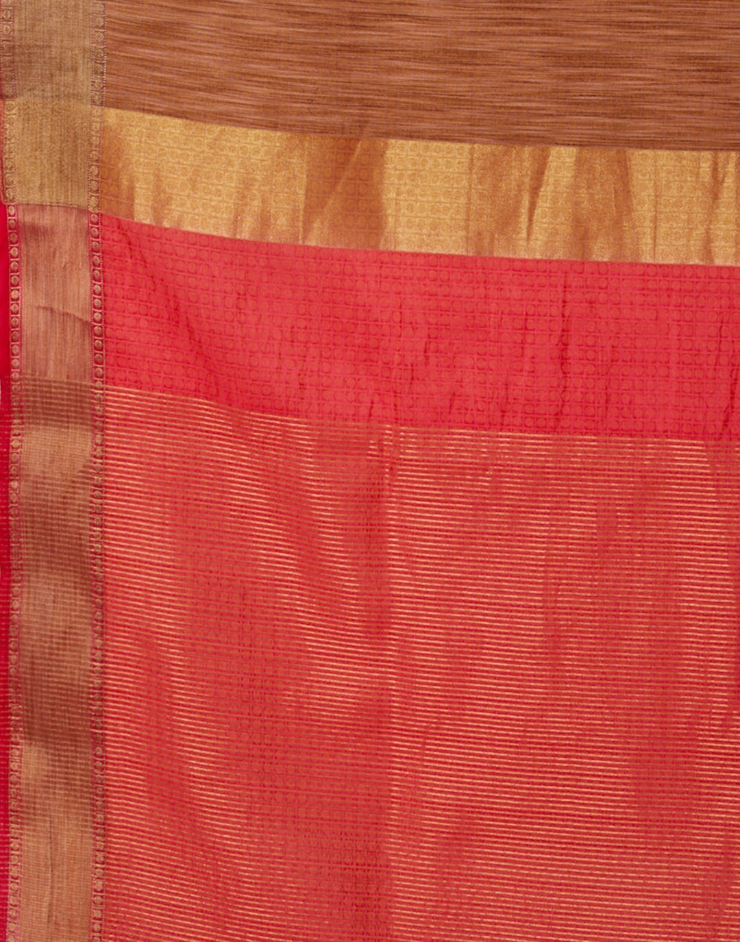 MBZ Meena Bazaar-Red Art Handloom Saree
