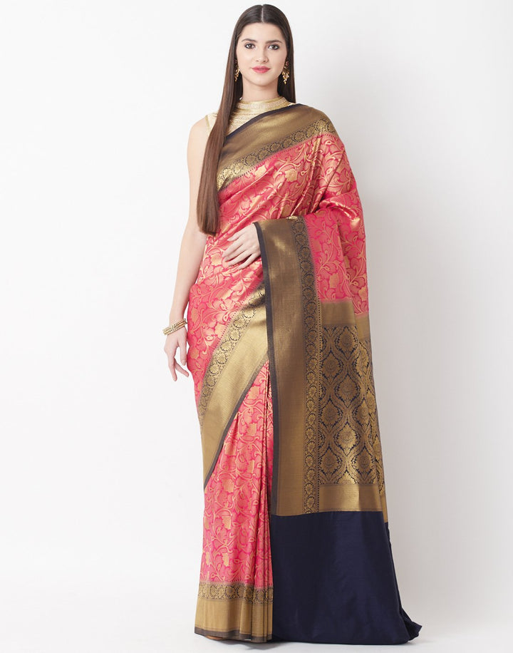 Rani-Navy Art Handloom Saree