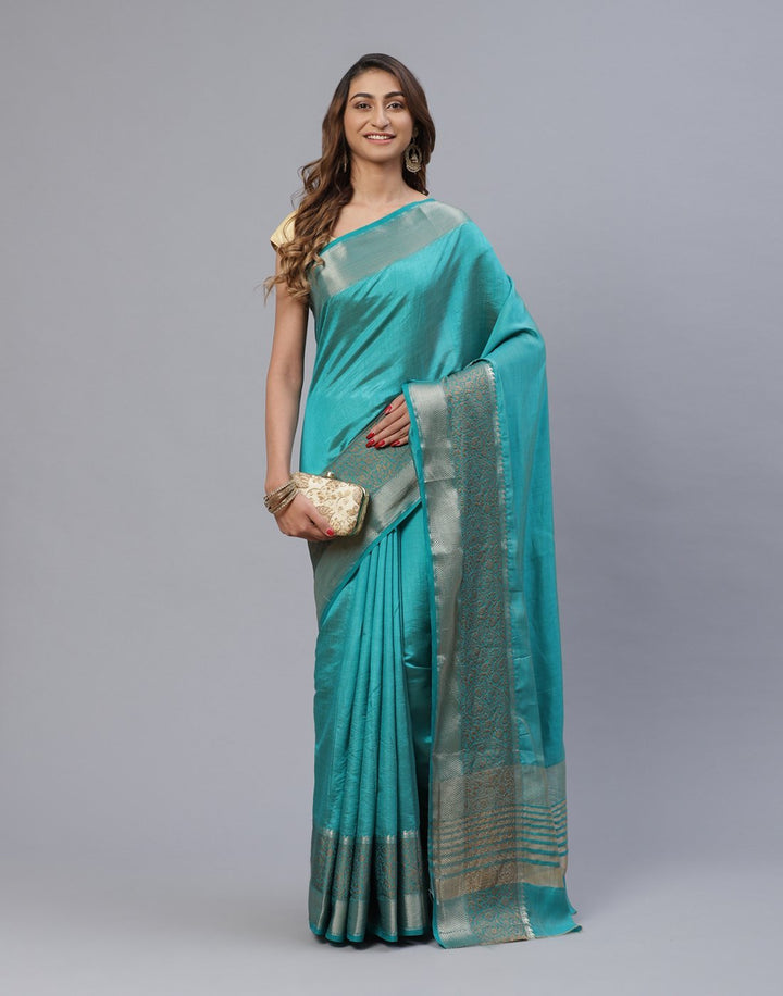Art Handloom Saree With Zari Border