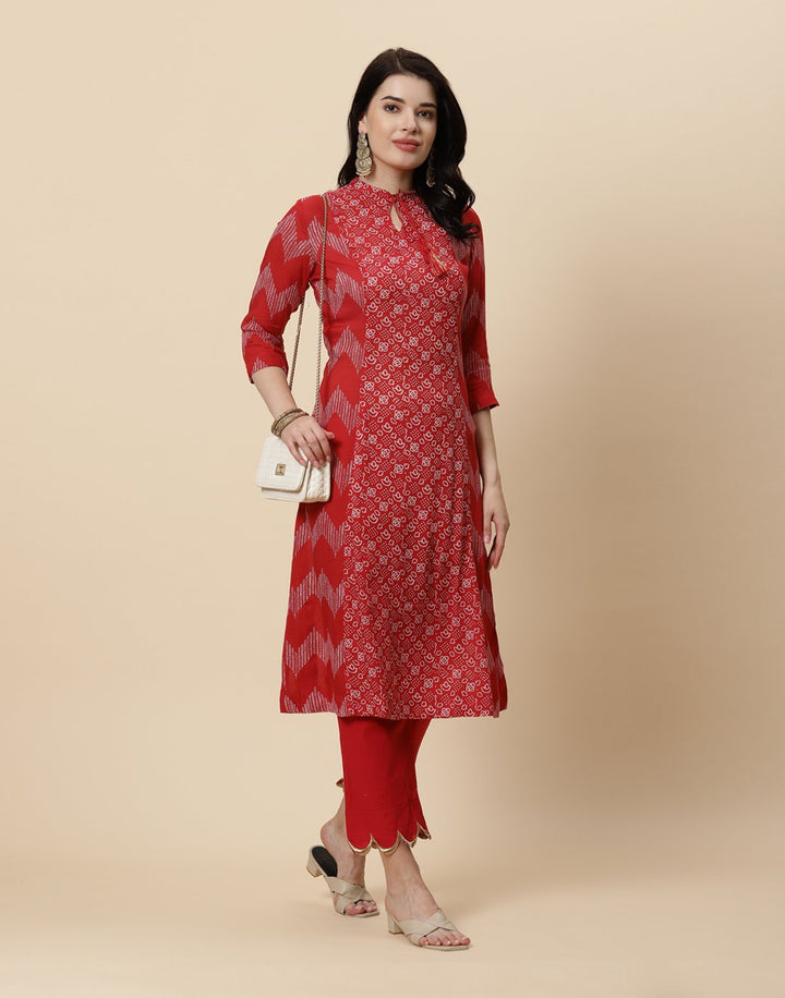 Printed Cotton Kurti With Pant