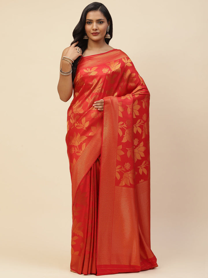 Brocade Zari Jaal Handloom Woven Saree
