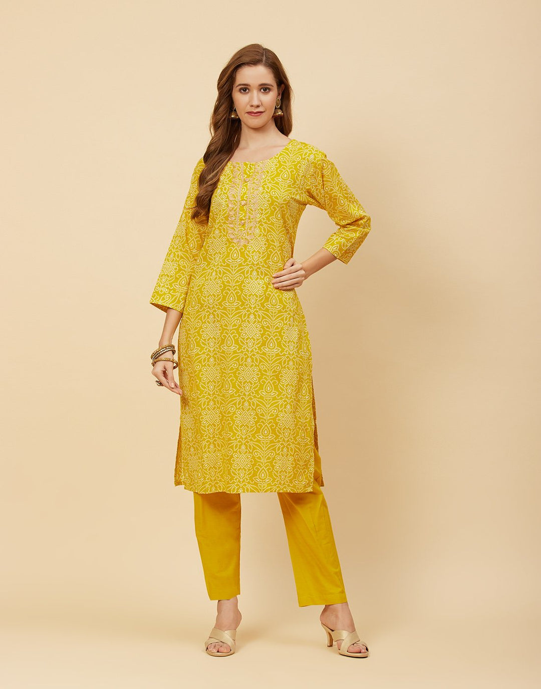 Printed Cotton Kurti With Pant