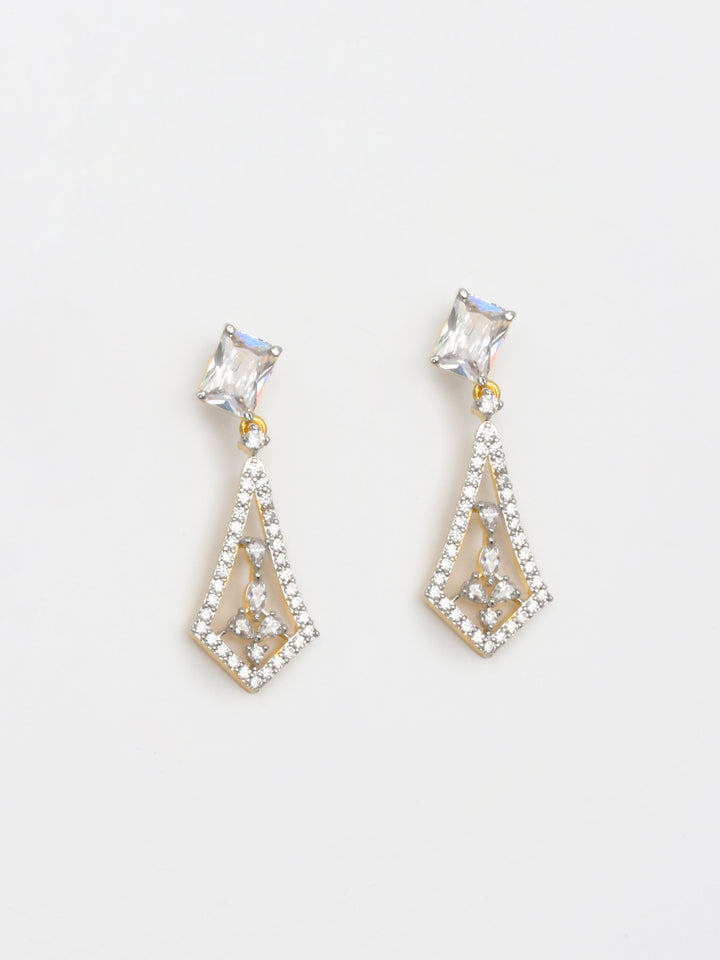 White Stones Drop &amp; Danglers Earrings