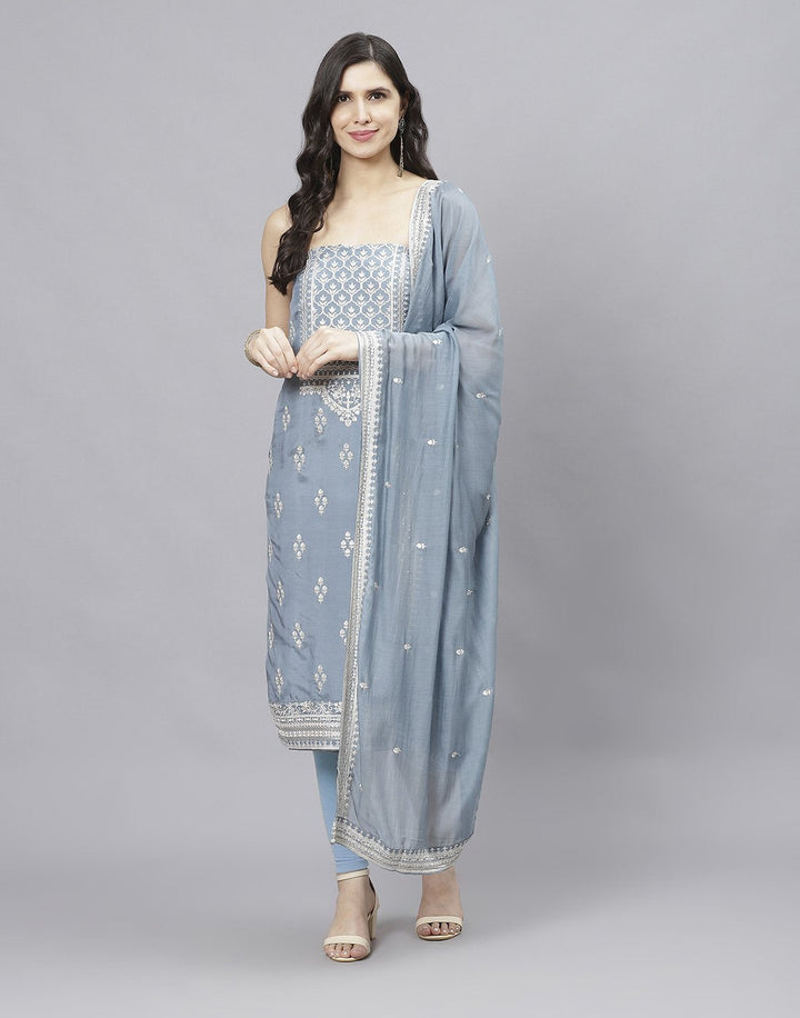 Chanderi Embroidered Suit piece