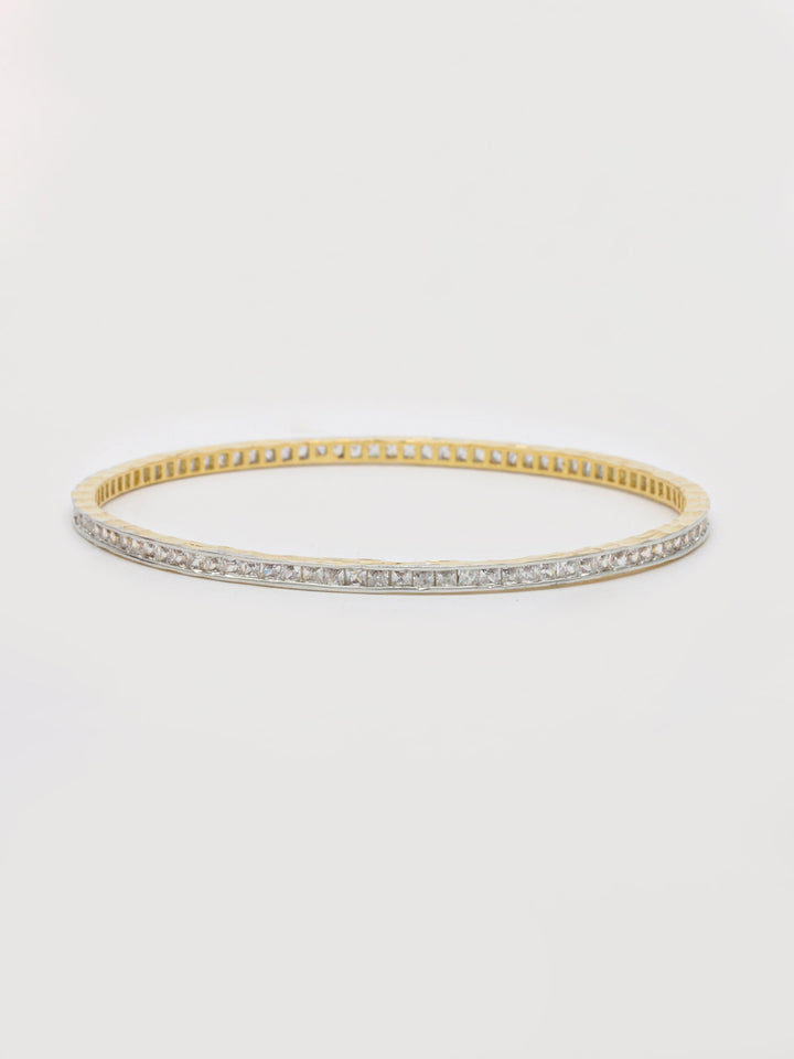 Gold &amp; White Bangle Set