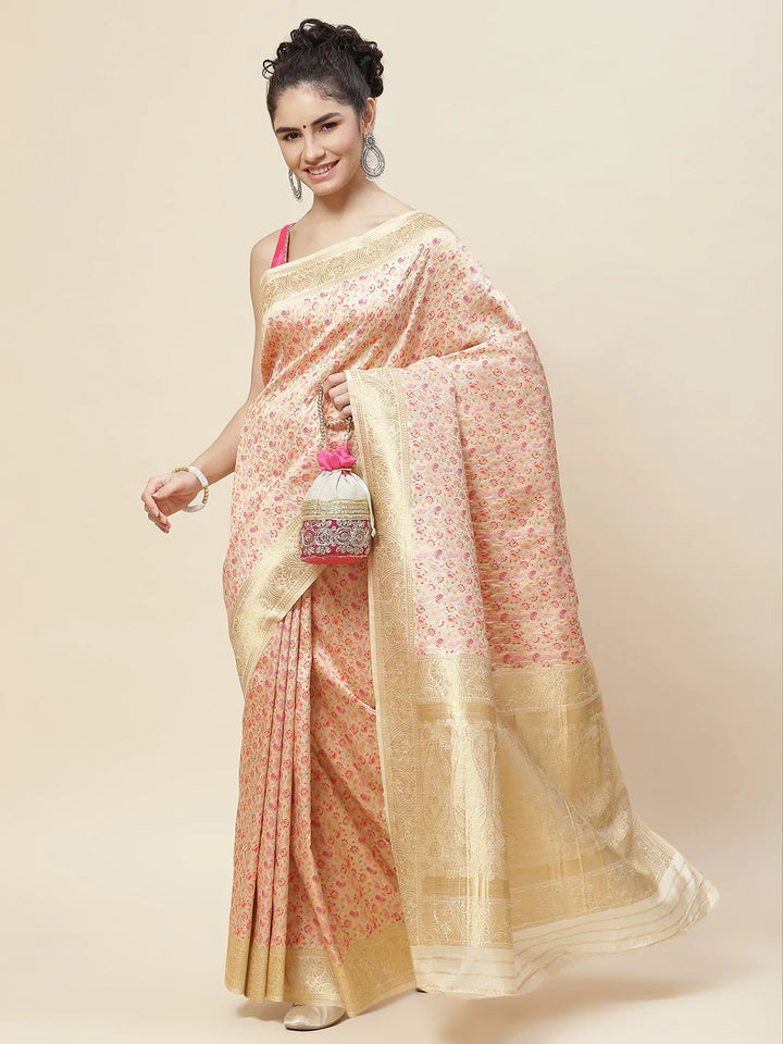 Zari Jaal Handloom Woven Saree