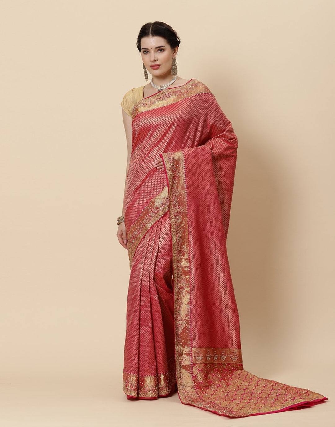 Embroidered Banarasi Handloom Saree