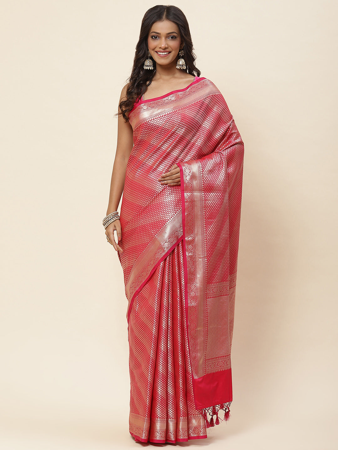 Zari Jaal Woven Banarsi Saree