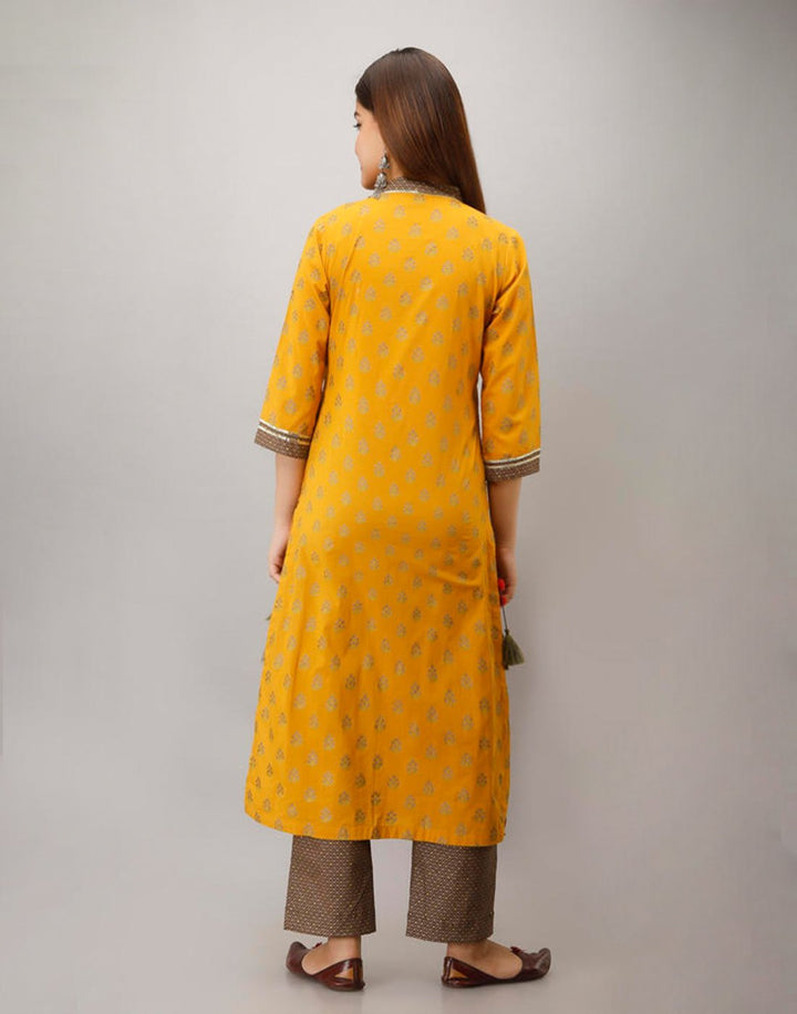 Printed Cotton Kurti With Pant