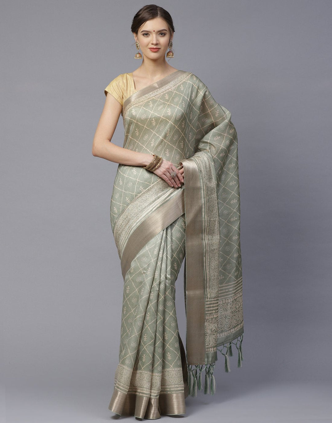 Satin Printed Saree