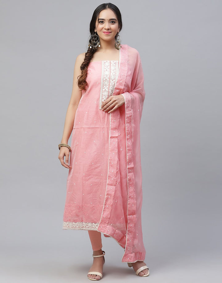 Chanderi Embroidered Suit Piece