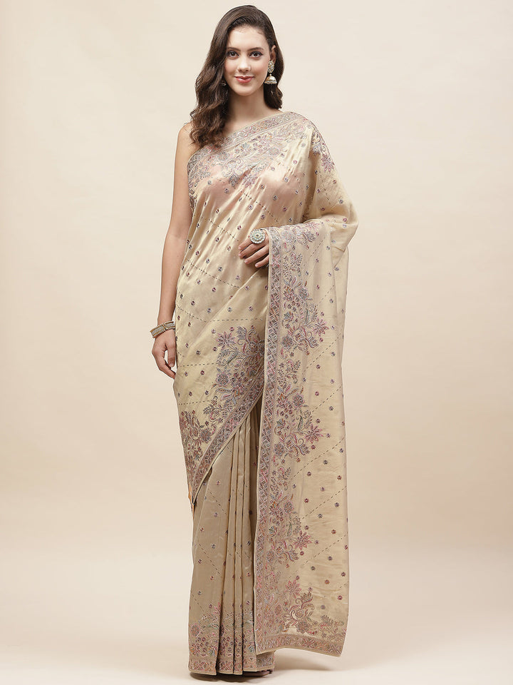 Resham Jaal Embroidery Banarsi Saree
