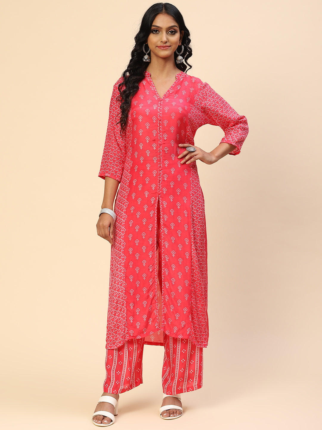 Printed Muslin Kurta With Pants