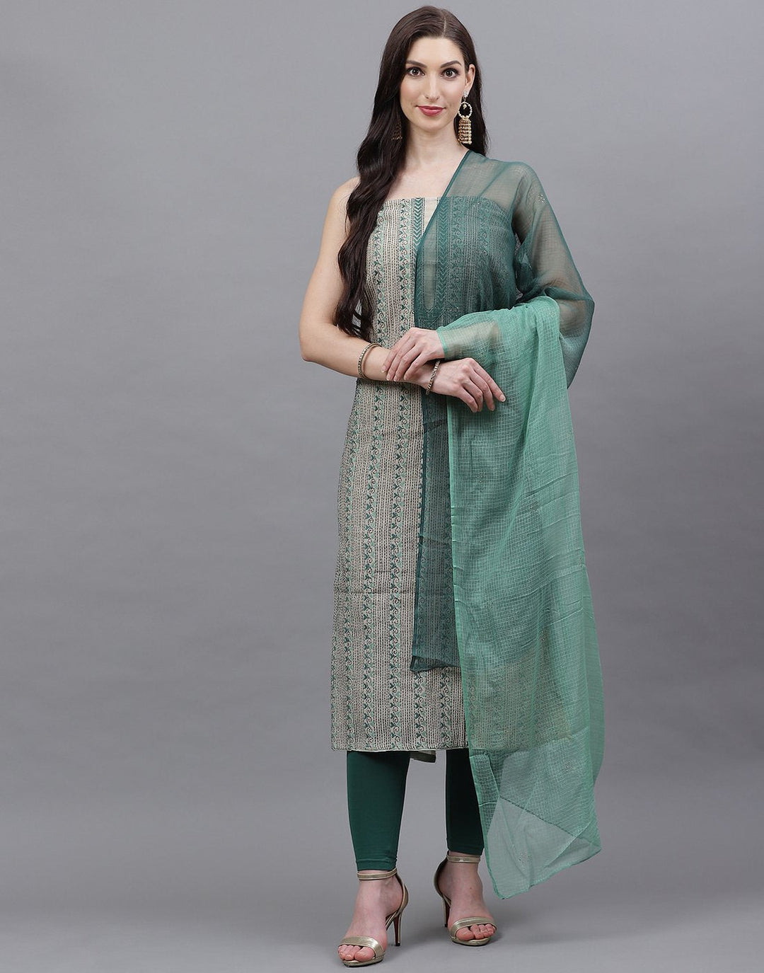 Chanderi Embroidered Suit Piece