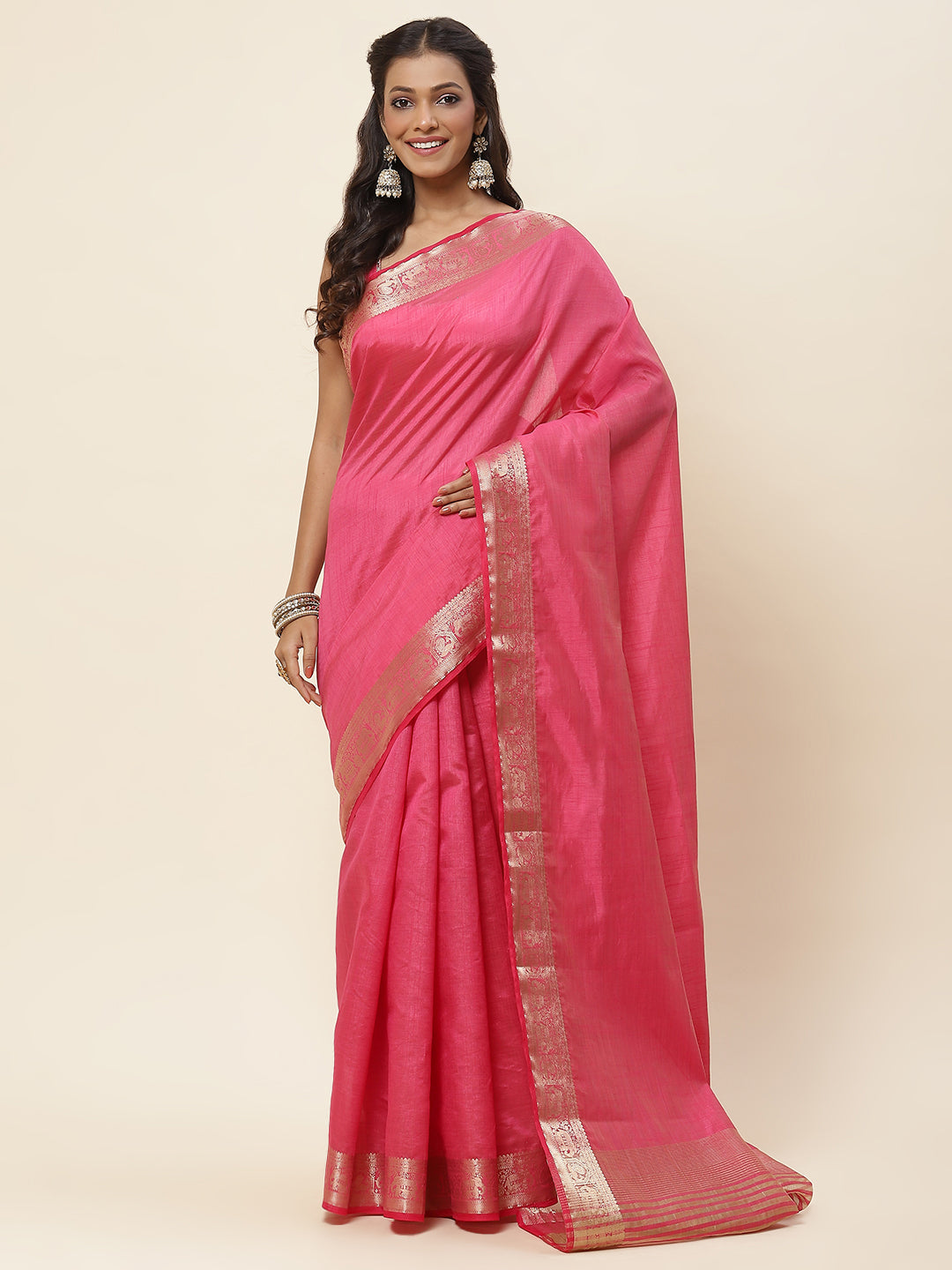 Zari Border Woven Handloom Saree