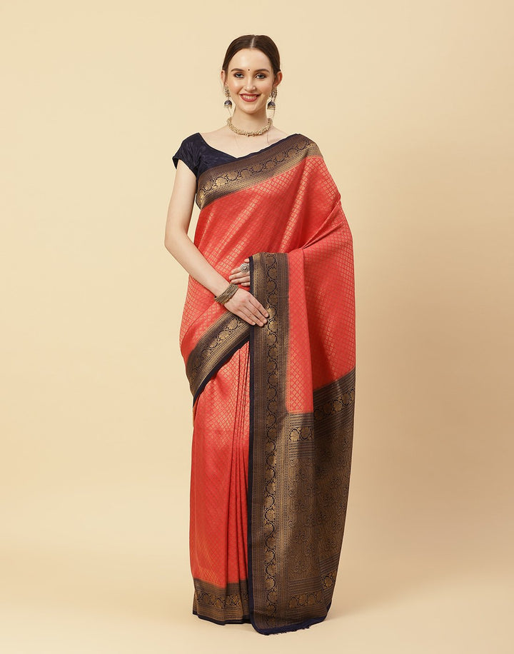 Woven Brocade Zari Jaal Art Handloom Saree