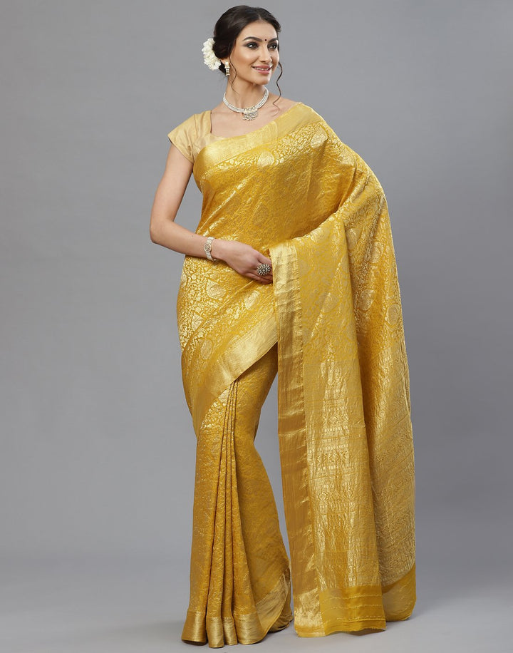 Zari Jaal Crepe Saree
