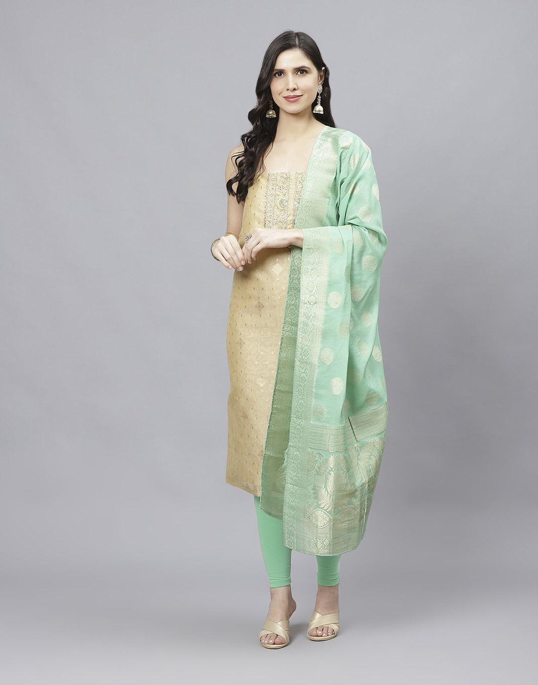 Chanderi Embroidered Suit piece