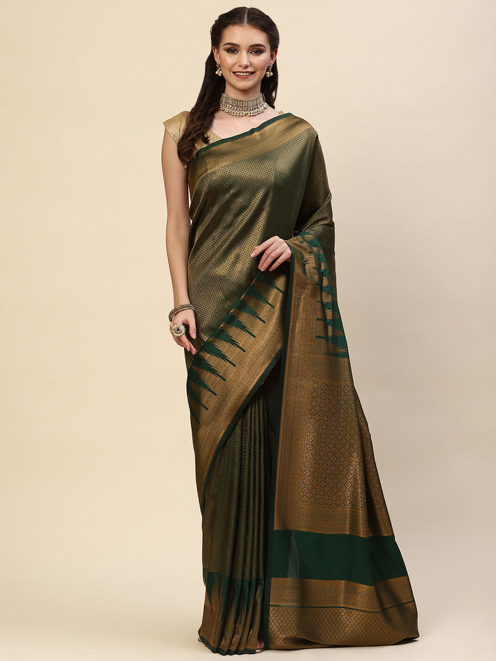 Brocade Zari Jaal Handloom Woven Saree