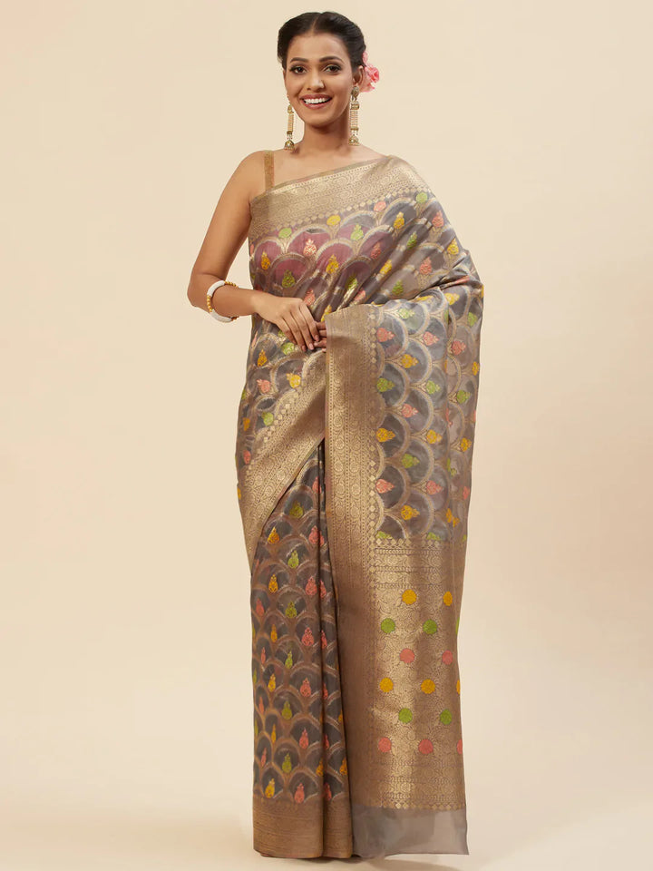 Zari Jaal Handloom Woven Saree