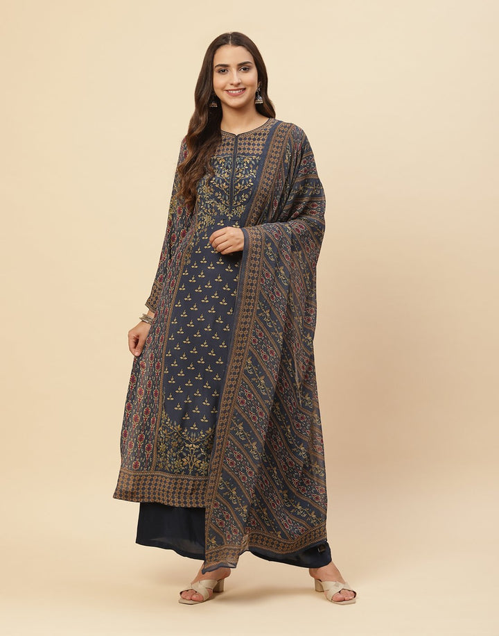 Digital Printed Crepe Salwar Kameez Stitched Suit With Georgette Dupatta