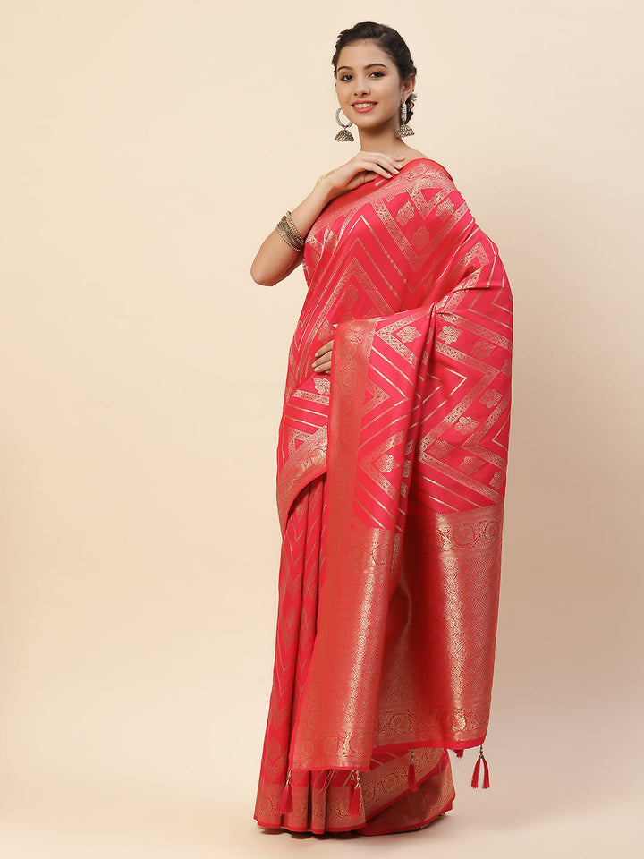 Zari Zaal Art Handloom Woven Saree