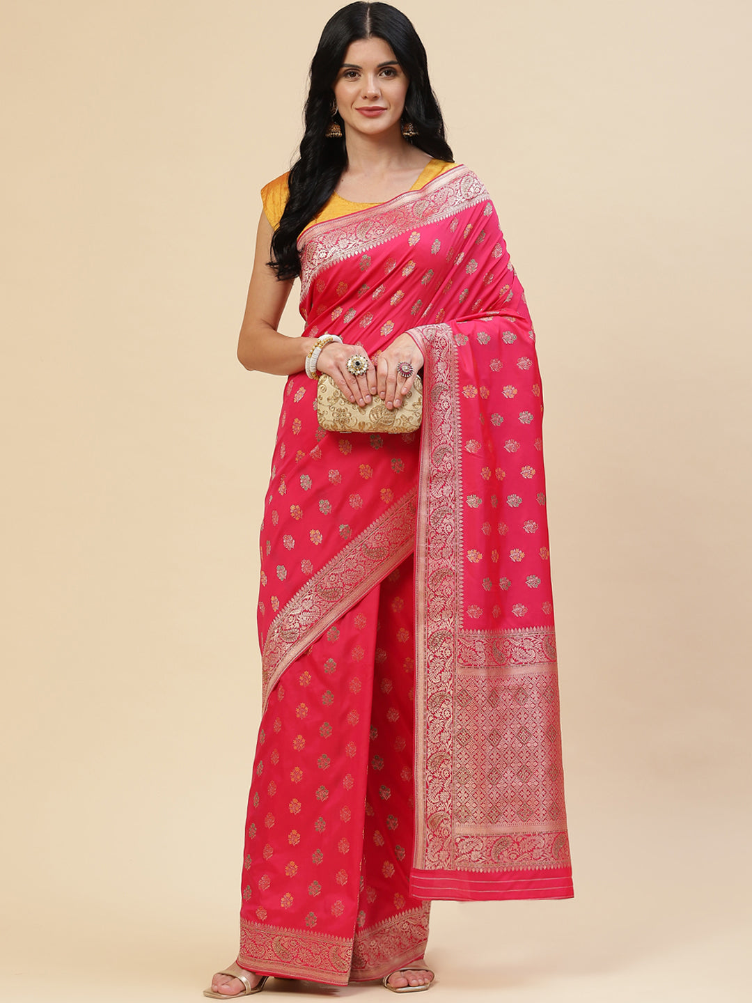 Stone Booti Banarasi Woven Saree