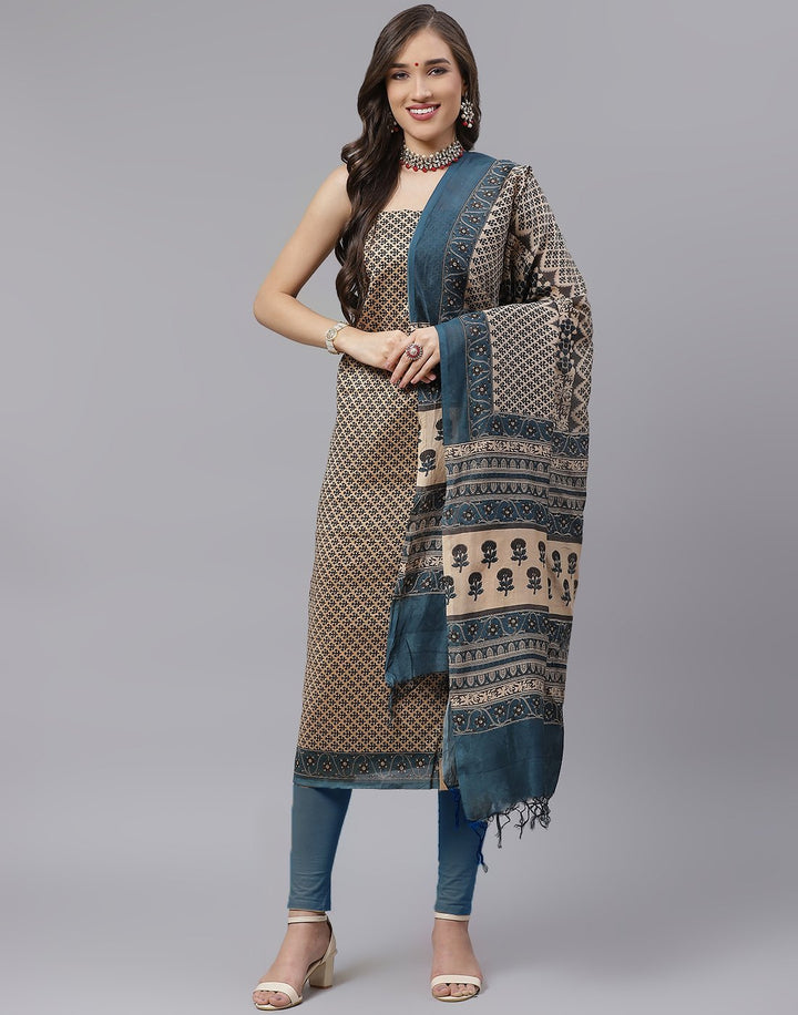 Chanderi Printed Suit Piece