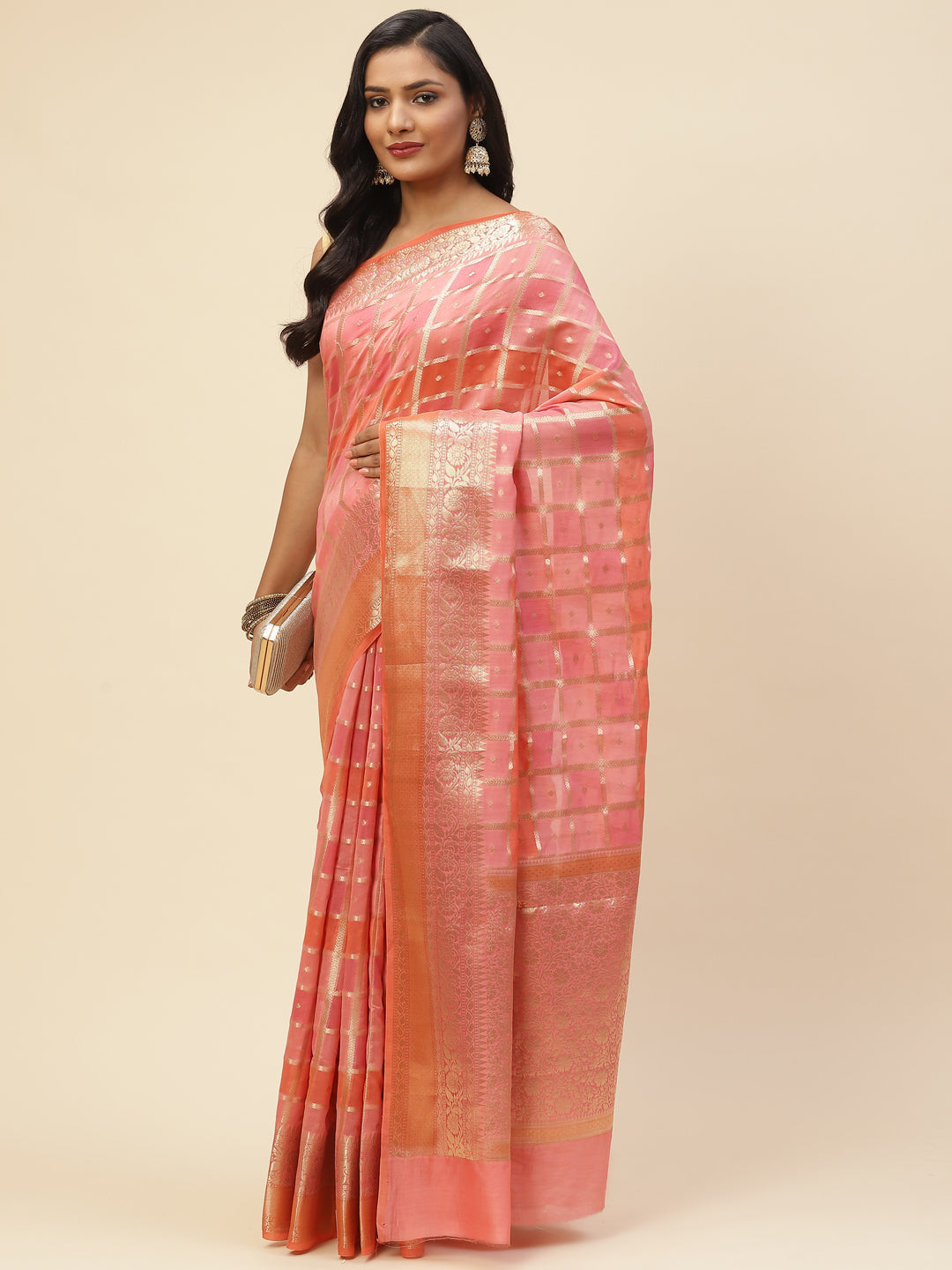 Zari Jaal Cotton Woven Saree